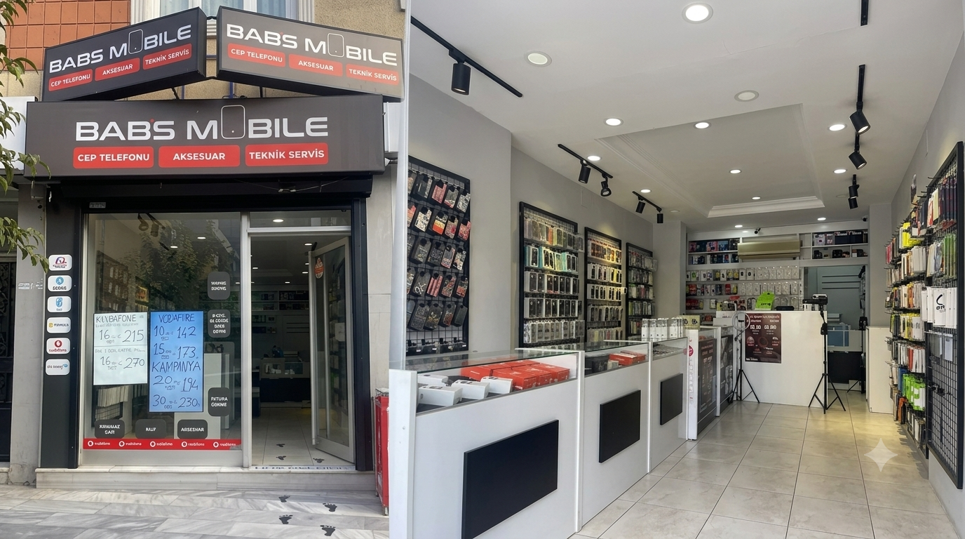 Babs Mobile mağaza iç ve dış mekan